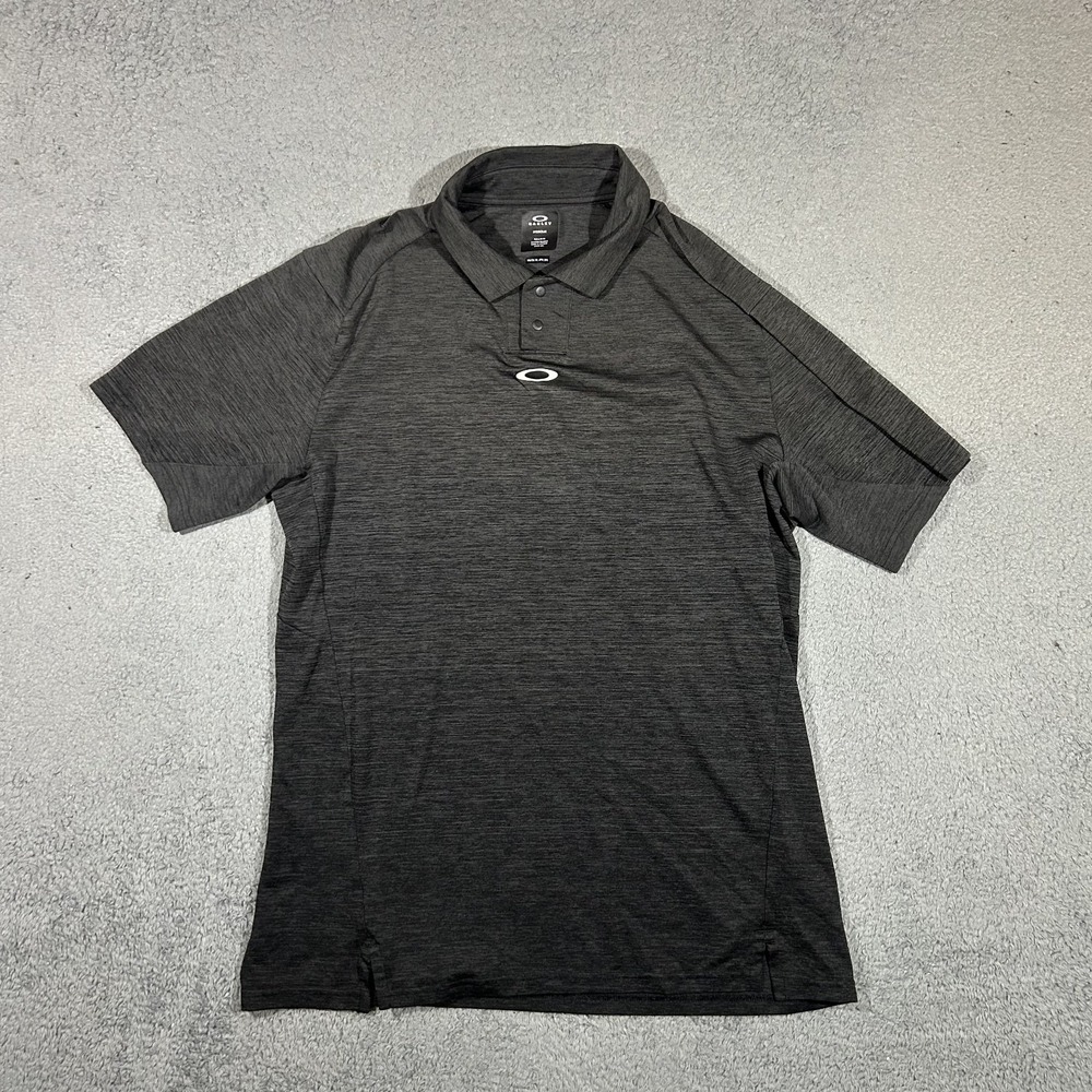 Oakley Golf Polo Shirt Dark Grey Regular Fit Mens XL Hydrolix 4080